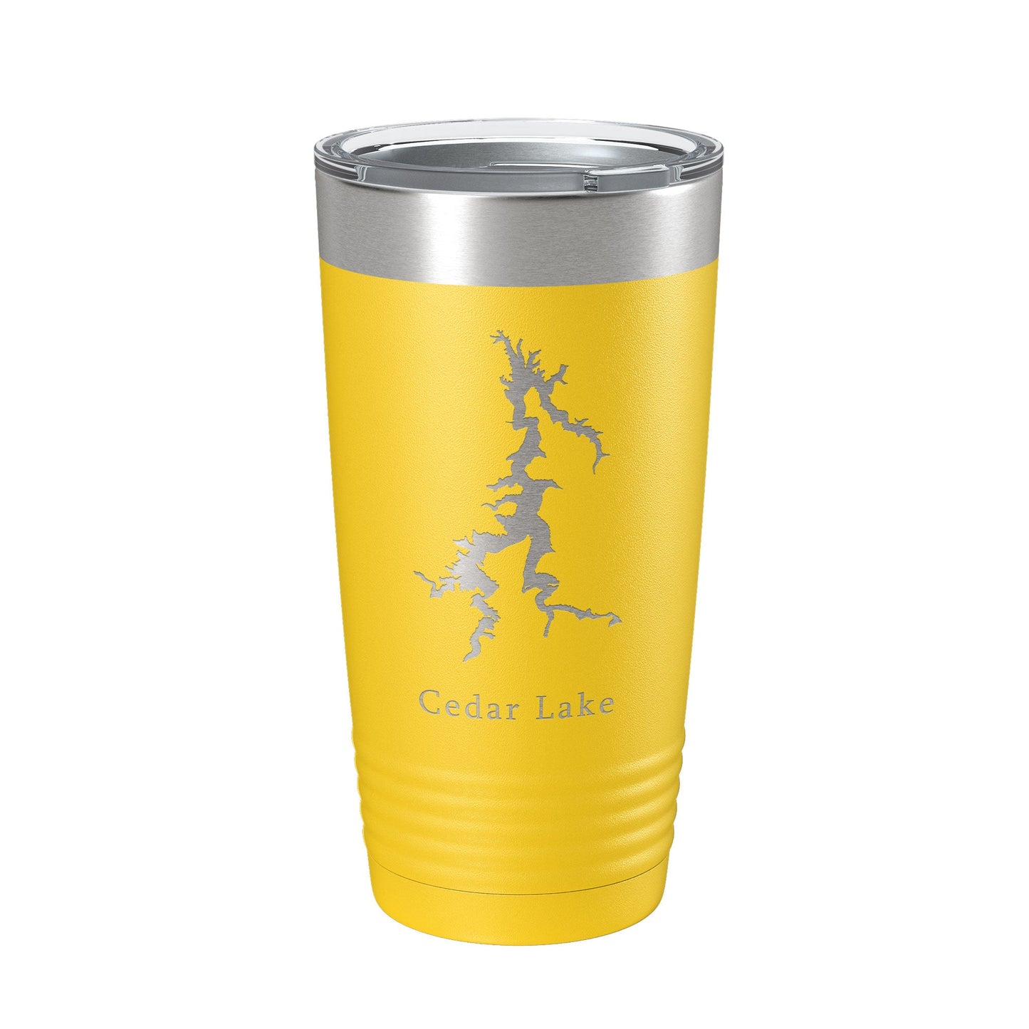 Cedar Lake Map Tumbler Travel Mug Insulated Laser Engraved Coffee Cup Illinois 20 oz-19