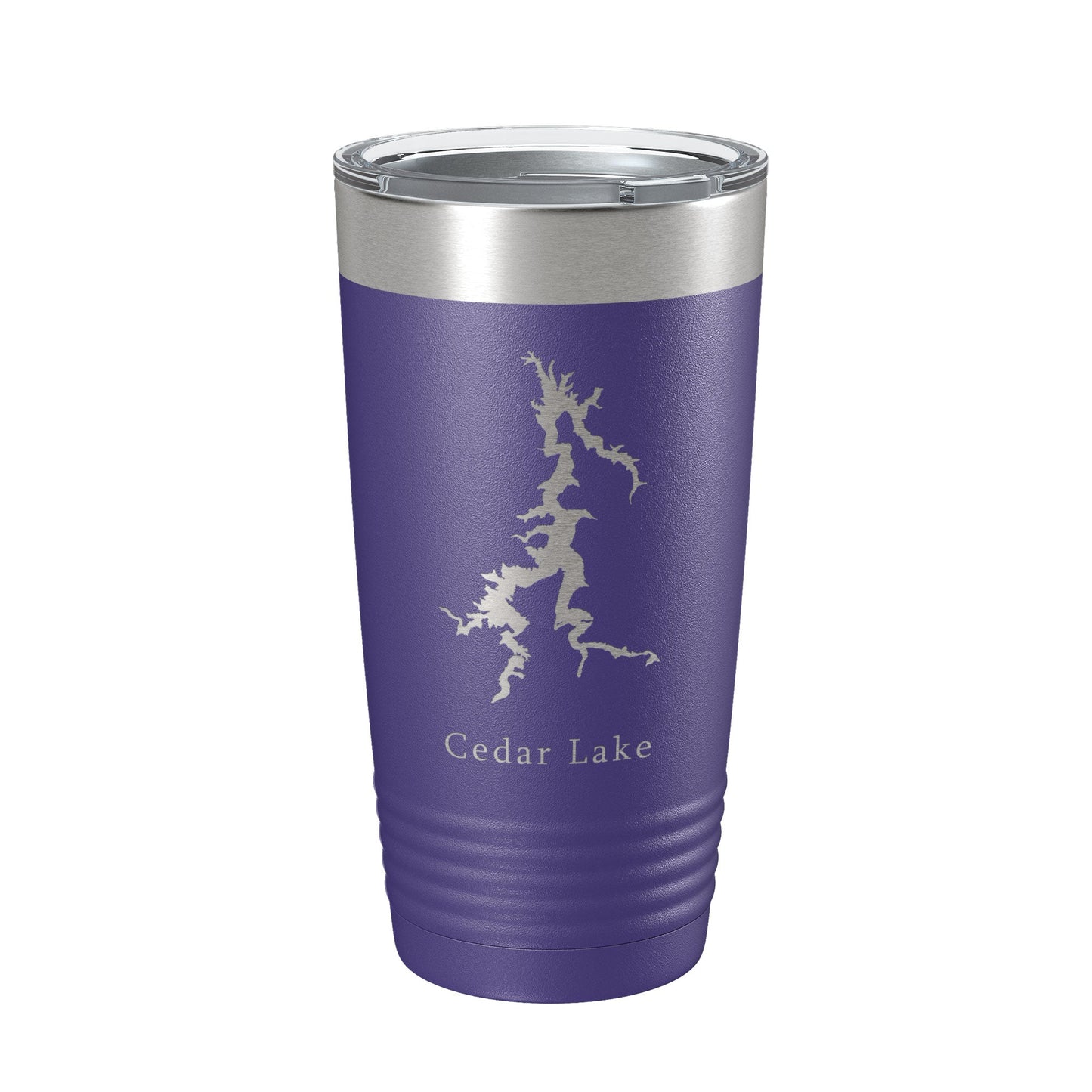 Cedar Lake Map Tumbler Travel Mug Insulated Laser Engraved Coffee Cup Illinois 20 oz-15
