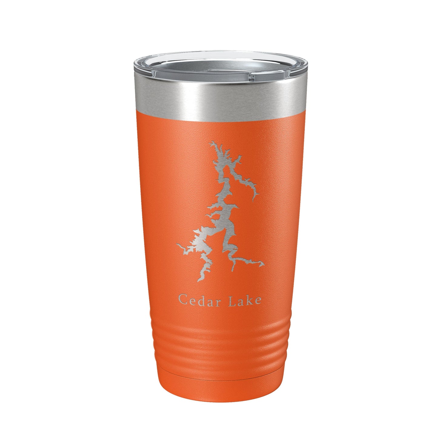 Cedar Lake Map Tumbler Travel Mug Insulated Laser Engraved Coffee Cup Illinois 20 oz-17