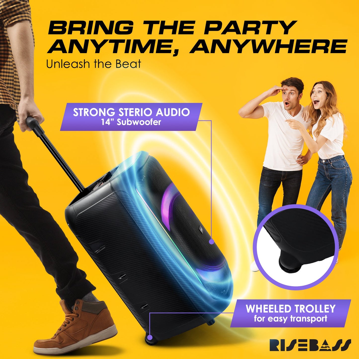 Risebass Trolley Speaker with 14β Subwoofer-3