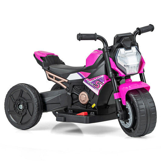 Kids Ride-on Motorcycle 6V Battery Powered Motorbike with Detachable Training Wheels-Blue-4