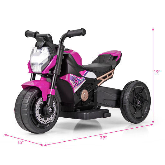 Kids Ride-on Motorcycle 6V Battery Powered Motorbike with Detachable Training Wheels-Blue-7