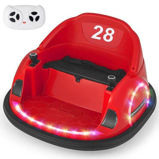 12V 360 Ride on Bumper Car for Toddlers with Remote Control-Light Blue-12
