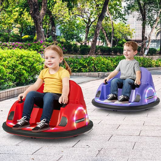 12V 360 Ride on Bumper Car for Toddlers with Remote Control-Light Blue-15