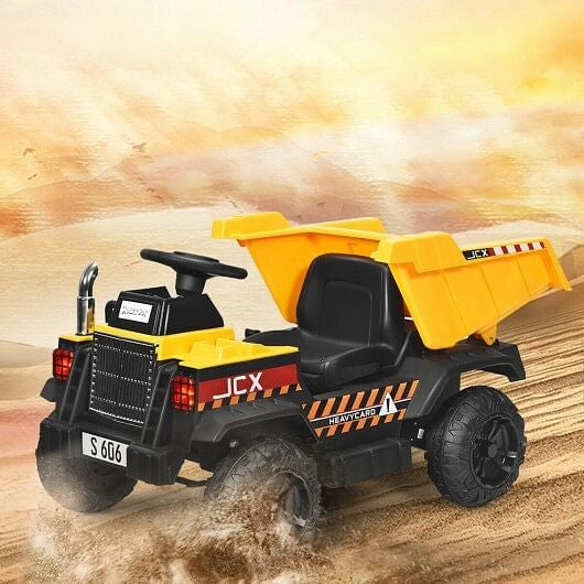 12V Battery Kids Ride On Dump Truck withEl Electric Bucket and ectric Dump Bed-2