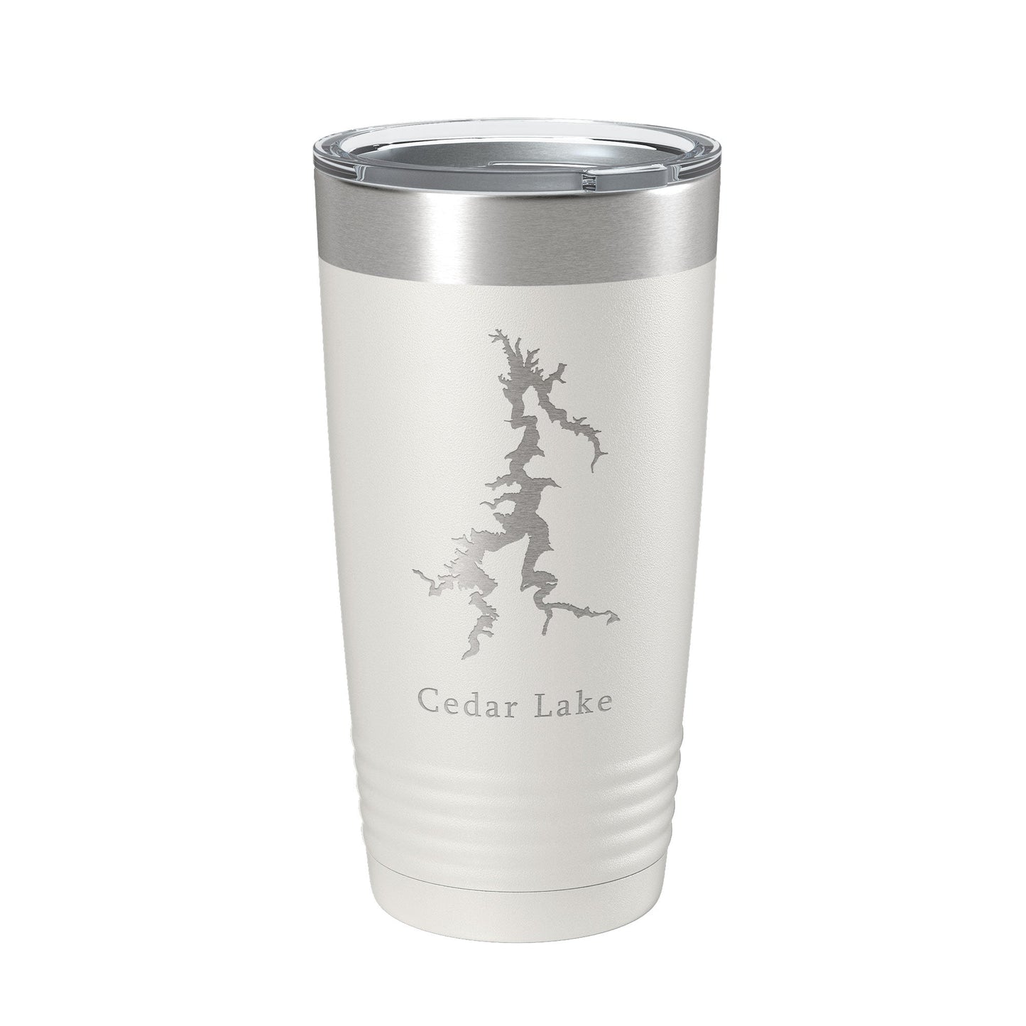 Cedar Lake Map Tumbler Travel Mug Insulated Laser Engraved Coffee Cup Illinois 20 oz-7
