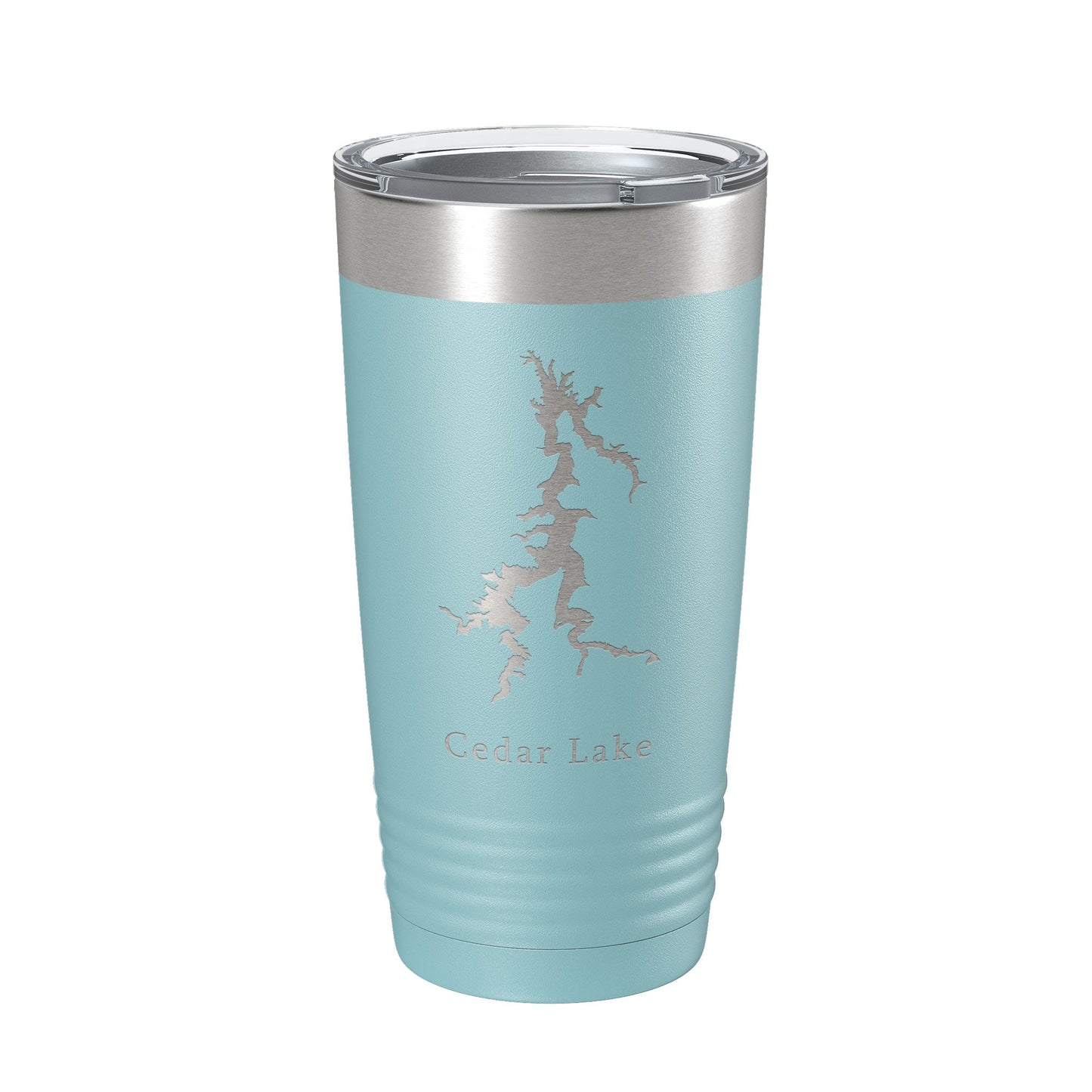 Cedar Lake Map Tumbler Travel Mug Insulated Laser Engraved Coffee Cup Illinois 20 oz-13