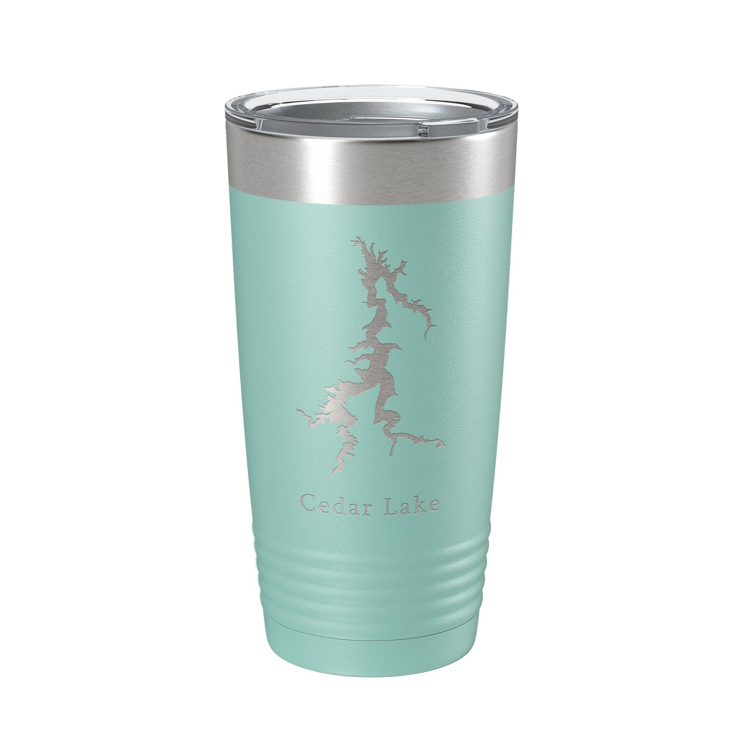 Cedar Lake Map Tumbler Travel Mug Insulated Laser Engraved Coffee Cup Illinois 20 oz-12