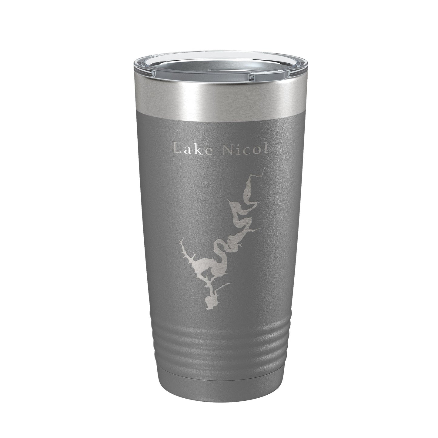 Lake Nicol Map Tumbler Travel Mug Insulated Laser Engraved Coffee Cup Alabama 20 oz-16