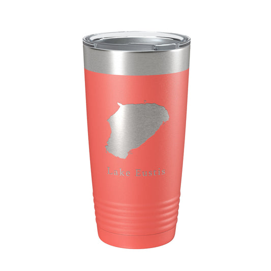 Lake Eustis Map Tumbler Travel Mug Insulated Laser Engraved Coffee Cup Florida 20 oz-20