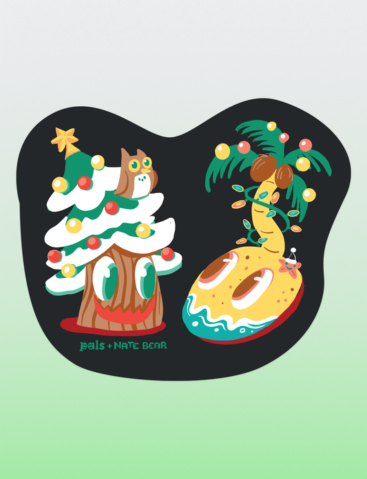 NEW! Piney & Coco Christmas Trees Opposocks Sticker-0