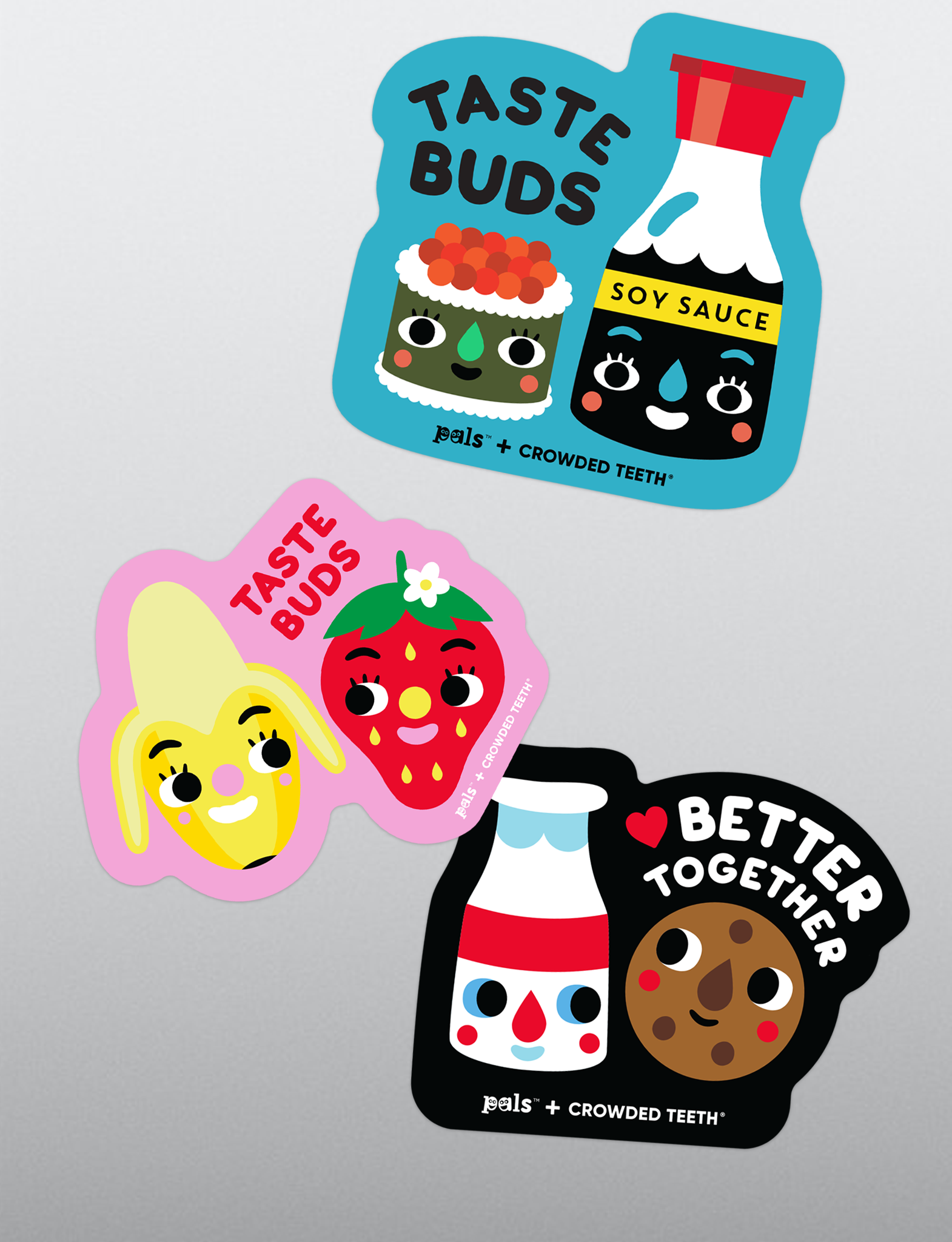 NEW! Strawberry & Banana Taste Buds Sticker-2