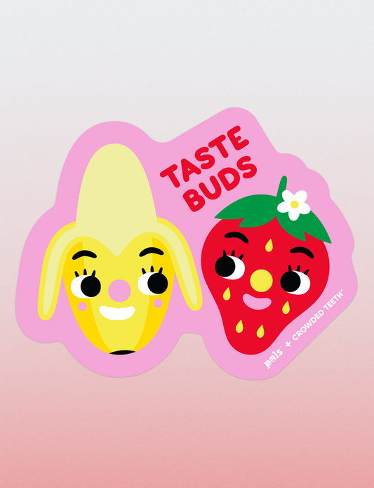 NEW! Strawberry & Banana Taste Buds Sticker-0