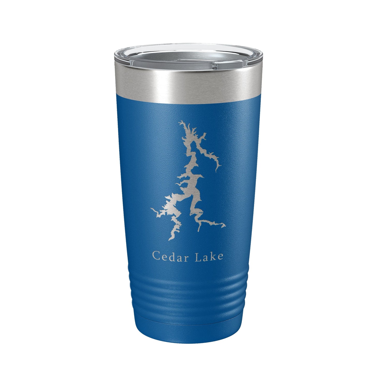 Cedar Lake Map Tumbler Travel Mug Insulated Laser Engraved Coffee Cup Illinois 20 oz-6