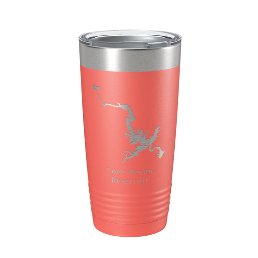 Loch Raven Reservoir Tumbler Lake Map Travel Mug Insulated Laser Engraved Coffee Cup Maryland 20 oz-20