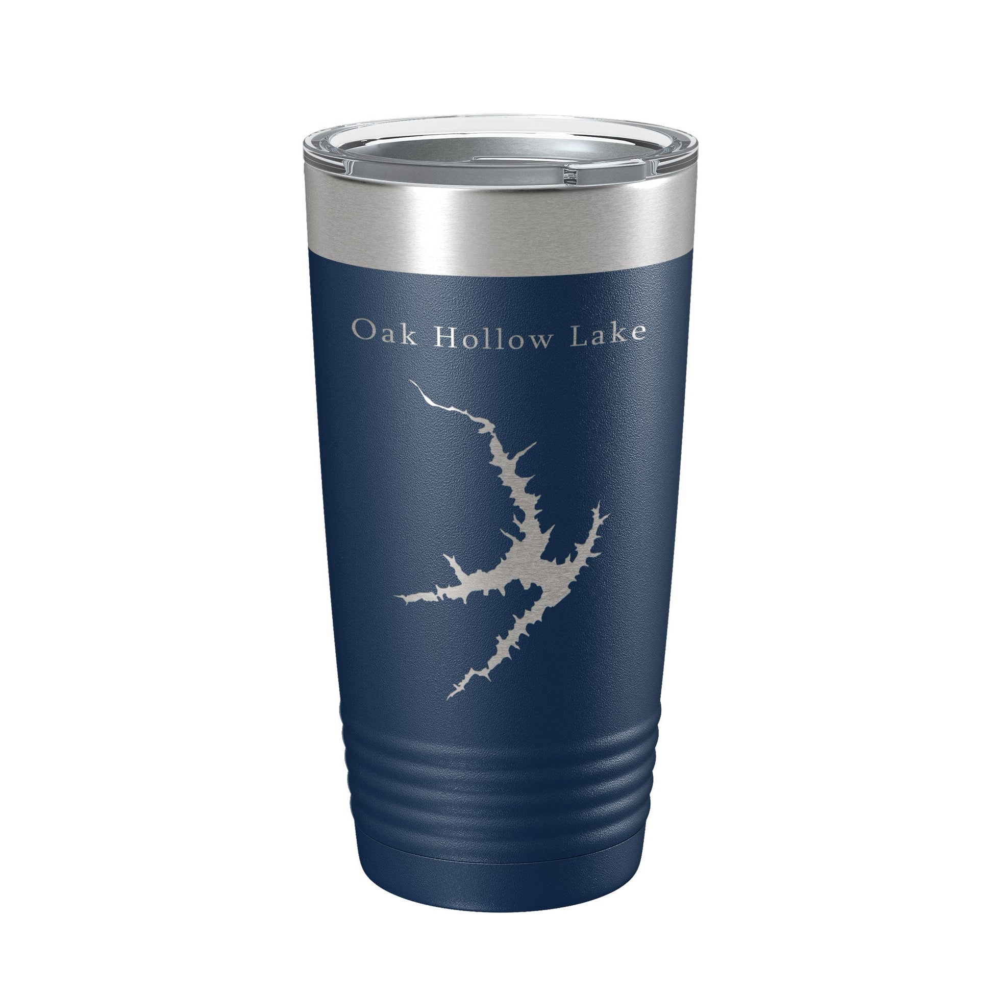 Oak Hollow Lake Map Tumbler Travel Mug Insulated Laser Engraved Coffee Cup High Point North Carolina 20 oz-2