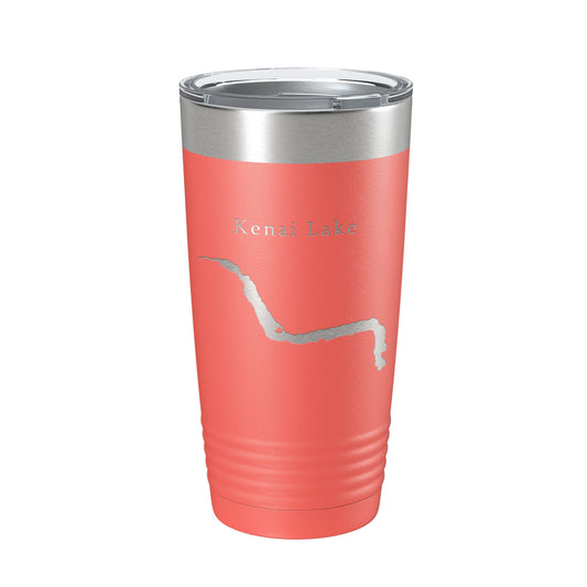Kenai Lake Map Tumbler Travel Mug Insulated Laser Engraved Coffee Cup Alaska 20 oz-20