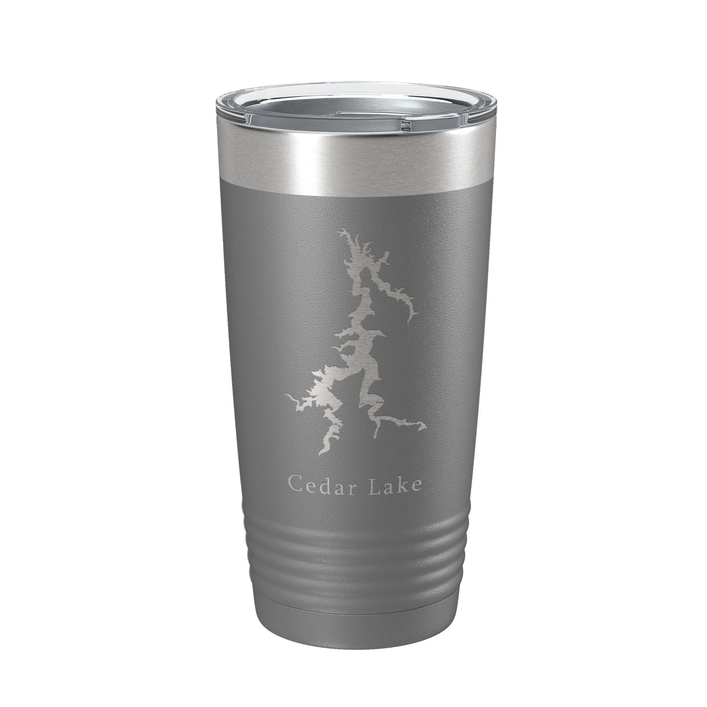 Cedar Lake Map Tumbler Travel Mug Insulated Laser Engraved Coffee Cup Illinois 20 oz-16