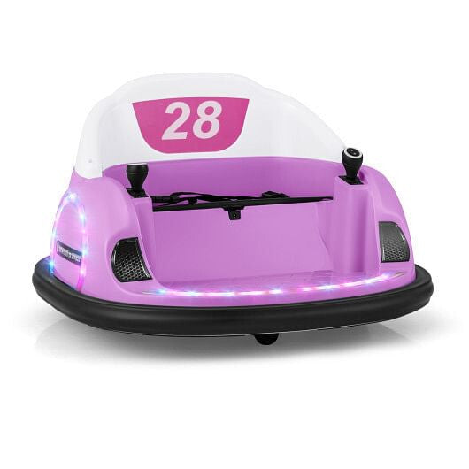 12V 360 Ride on Bumper Car for Toddlers with Remote Control-Light Blue-4