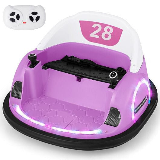 12V 360 Ride on Bumper Car for Toddlers with Remote Control-Light Blue-6