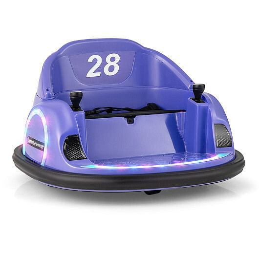 12V 360 Ride on Bumper Car for Toddlers with Remote Control-Light Blue-14