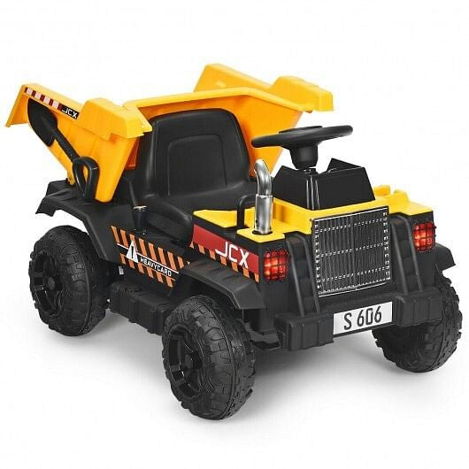12V Battery Kids Ride On Dump Truck  withEl Electric Bucket and ectric Dump Bed-0