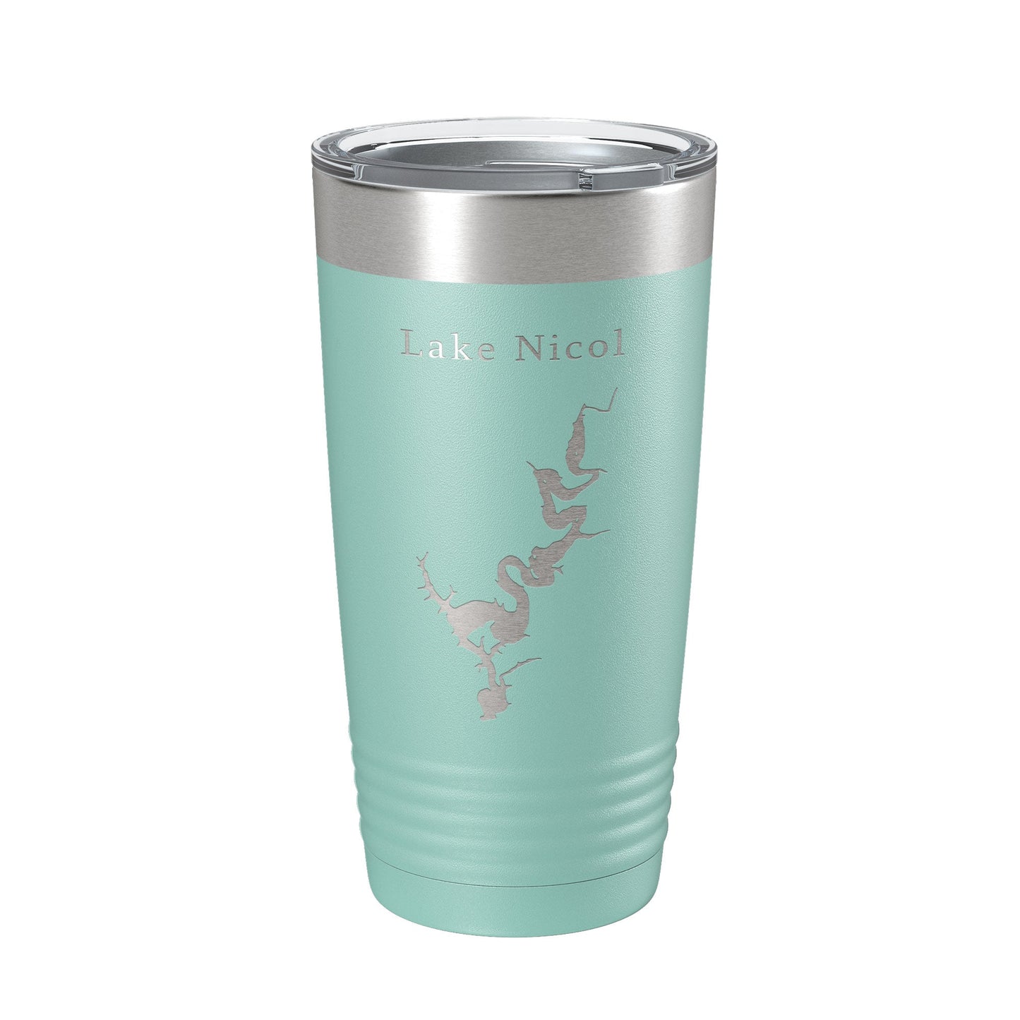Lake Nicol Map Tumbler Travel Mug Insulated Laser Engraved Coffee Cup Alabama 20 oz-12