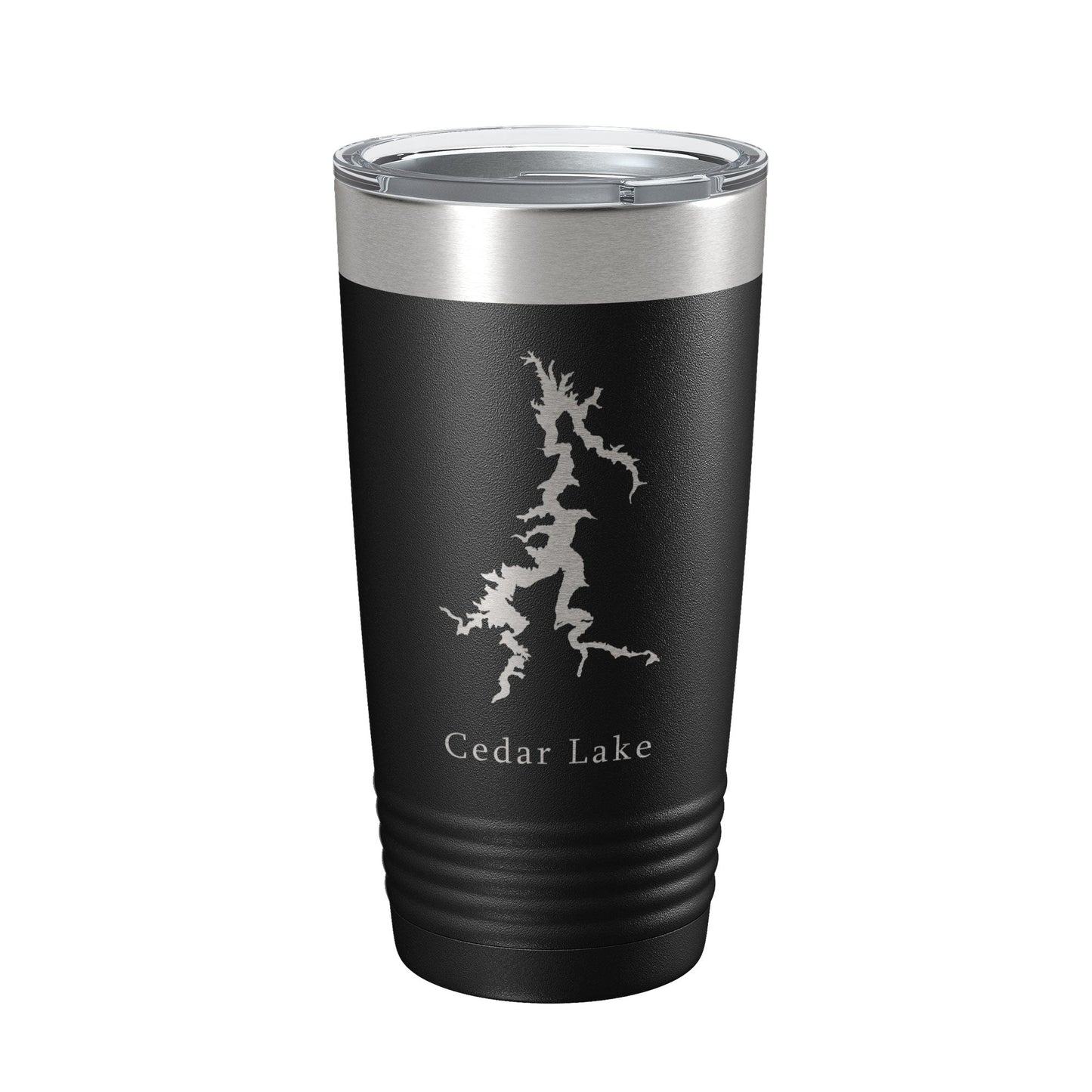 Cedar Lake Map Tumbler Travel Mug Insulated Laser Engraved Coffee Cup Illinois 20 oz-5