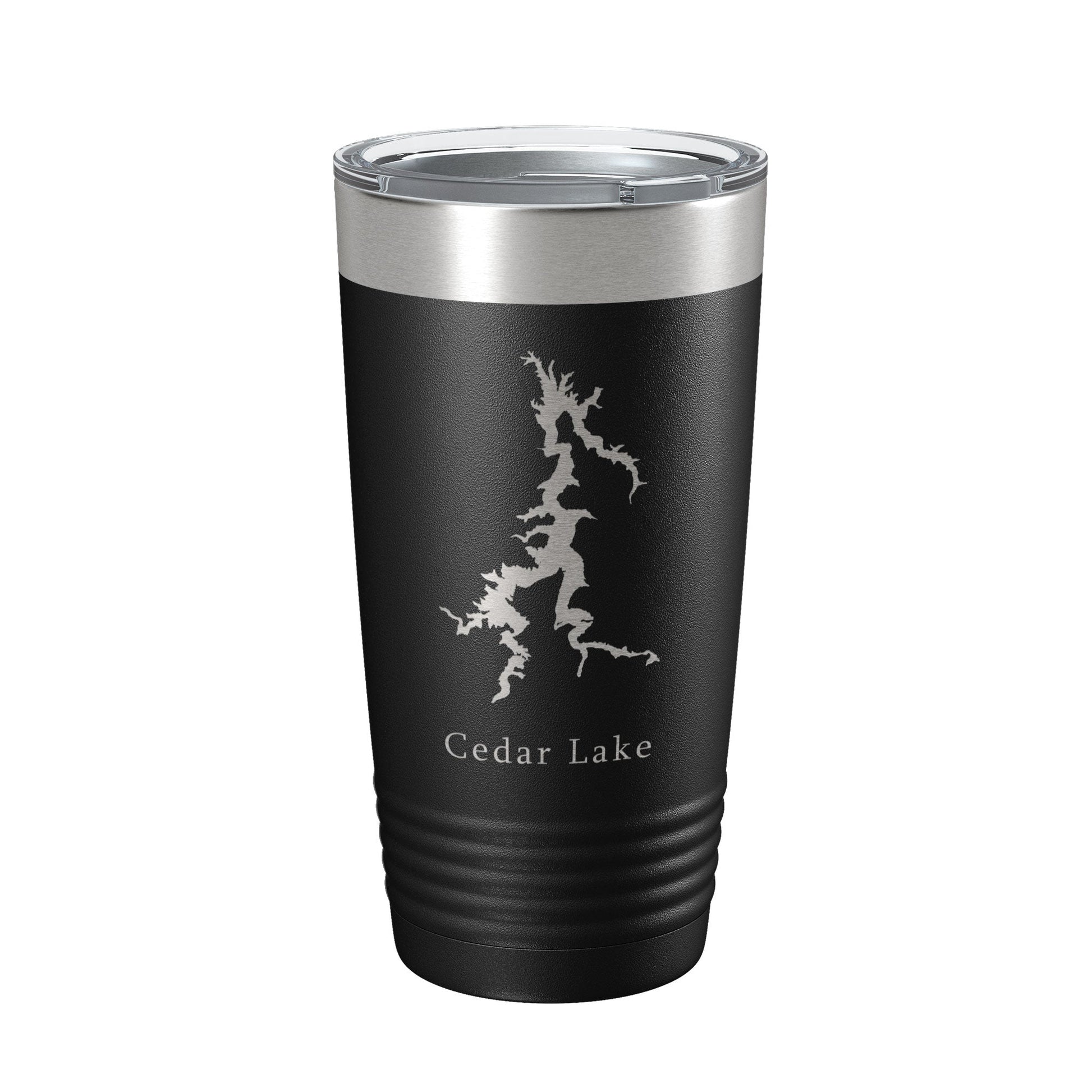 Cedar Lake Map Tumbler Travel Mug Insulated Laser Engraved Coffee Cup Illinois 20 oz-5