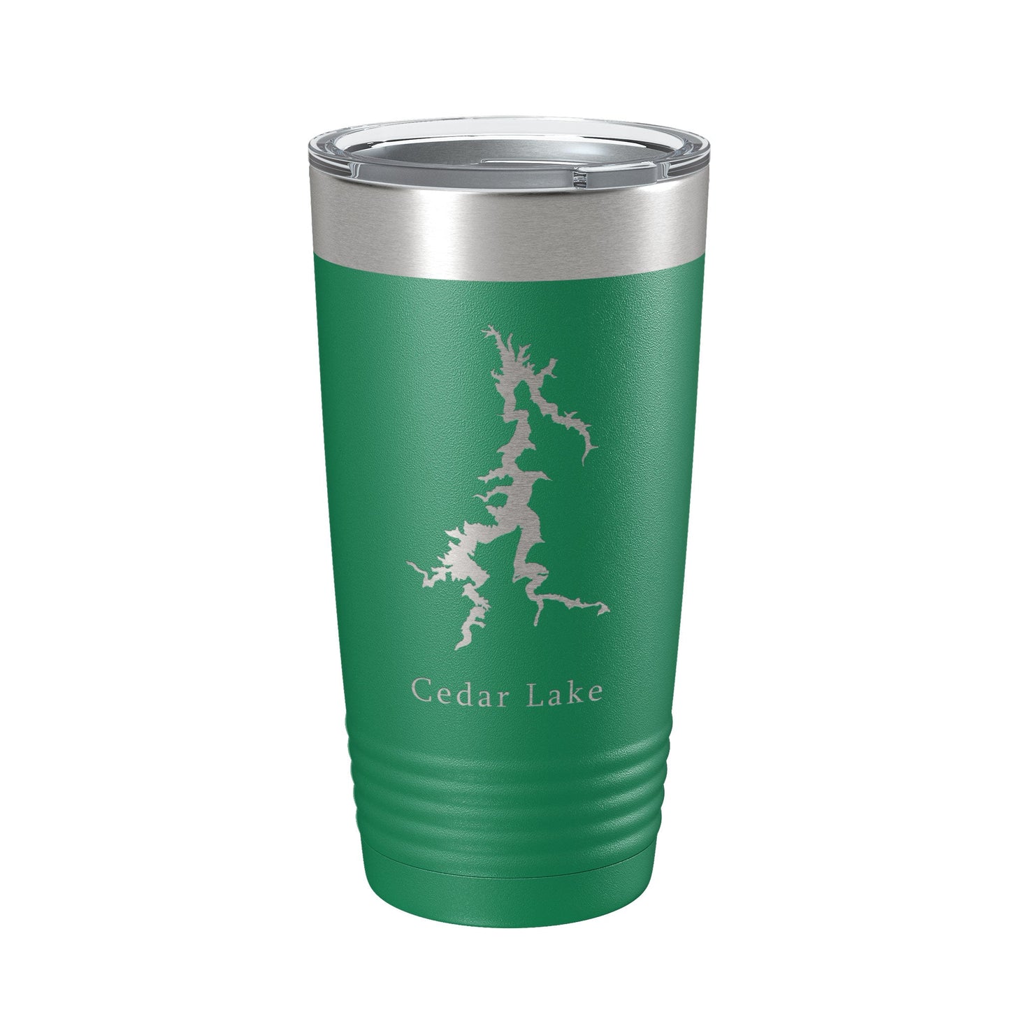 Cedar Lake Map Tumbler Travel Mug Insulated Laser Engraved Coffee Cup Illinois 20 oz-9