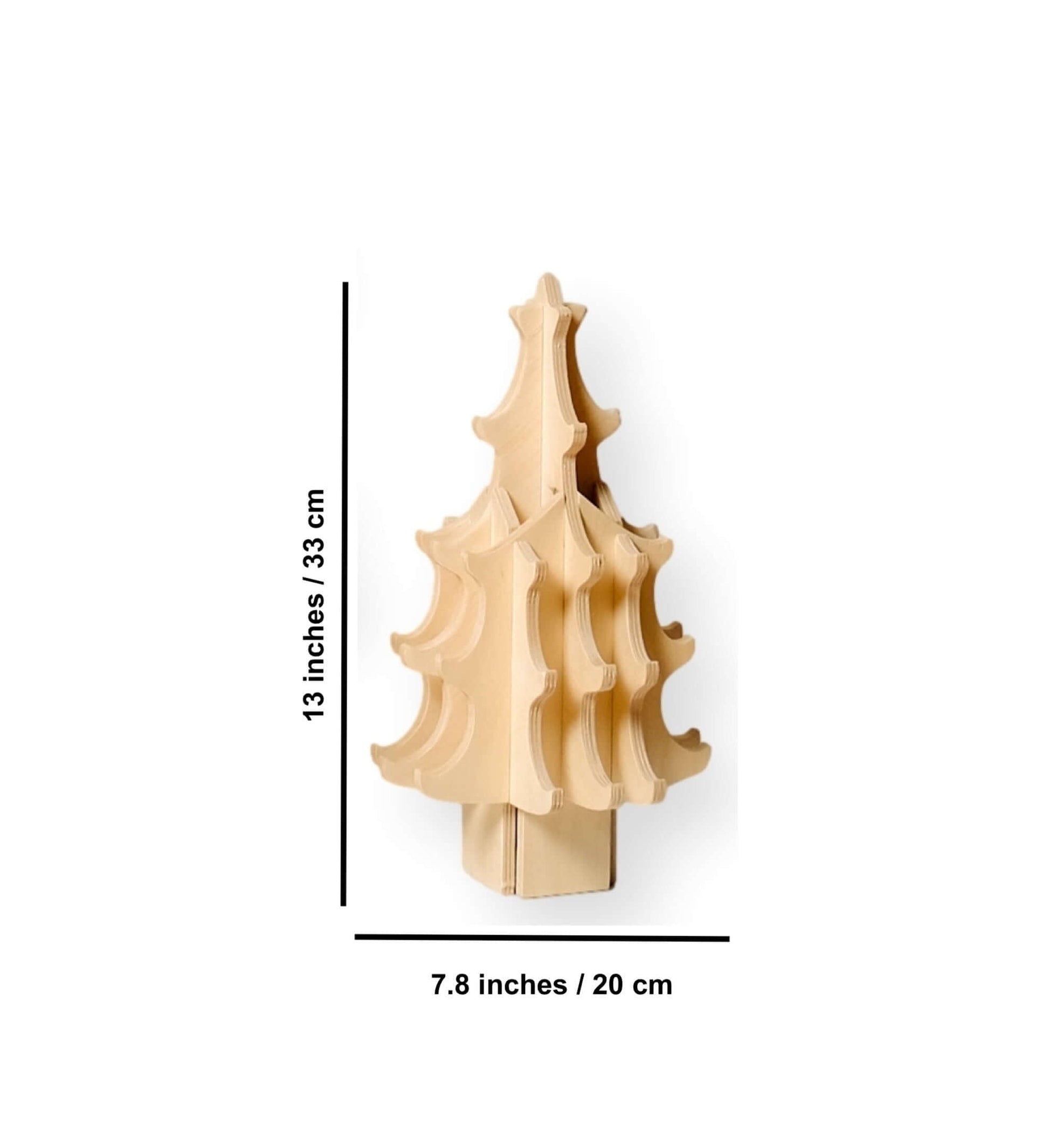 Wooden Small Christmas Tree & Felt Ornaments Set-1